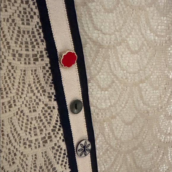 Corey Lynn Calter Cream Lace Top with Black Accents - Picture 2 of 5